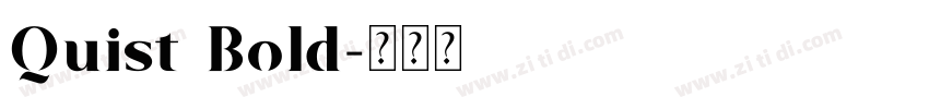 Quist Bold字体转换
